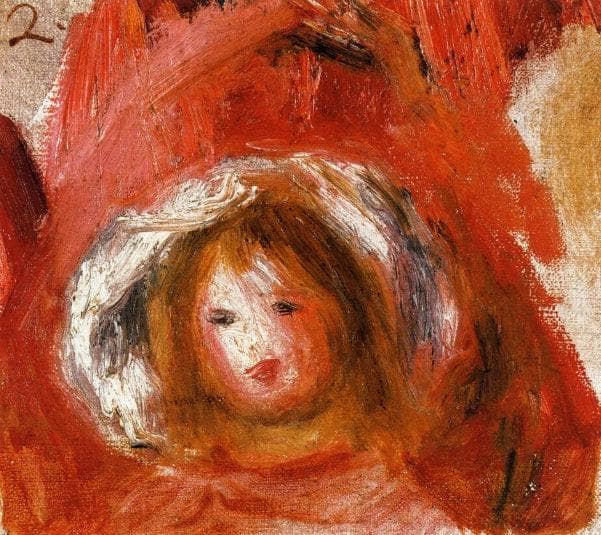 Girl with Hat by Pierre-Auguste Renoir — Oil Painting Reproduction