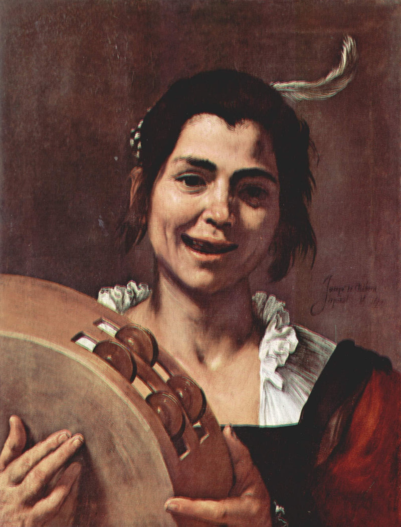 Girl with Tambourine by Jusepe de Ribera — Oil Painting Reproduction