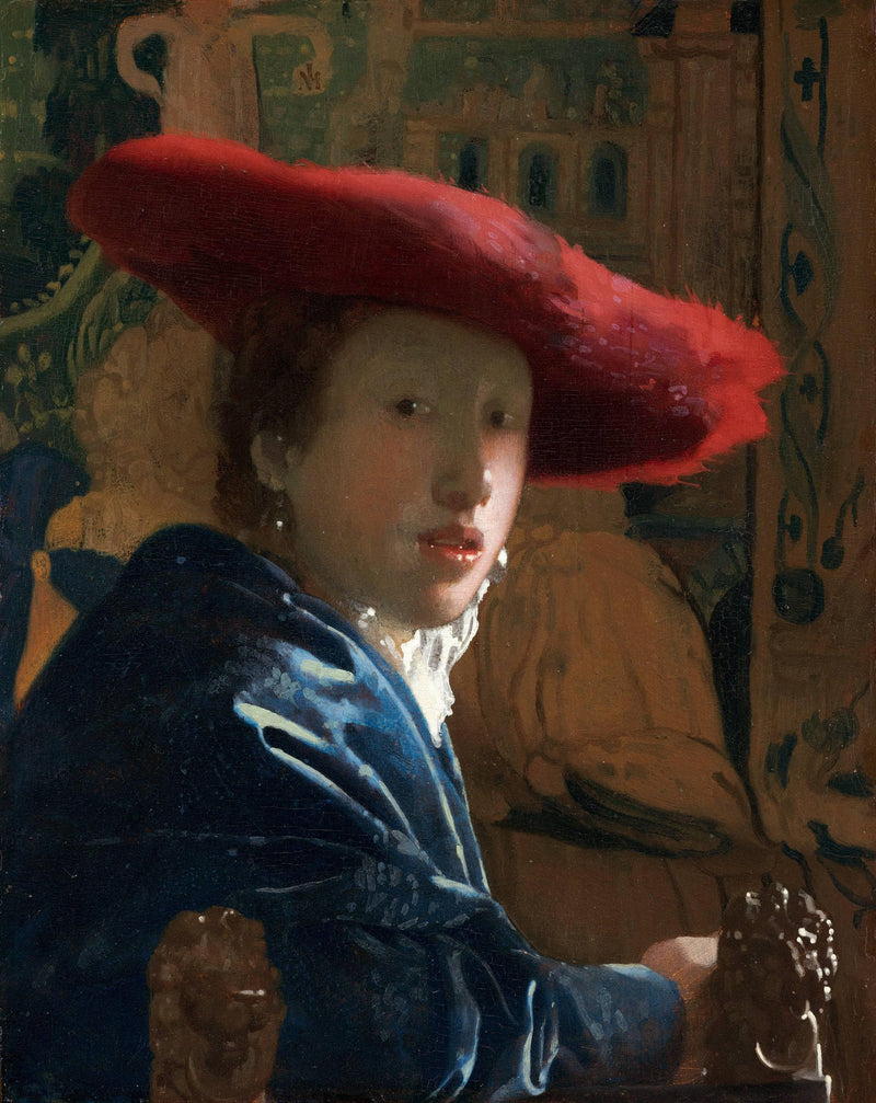Girl with the red hat by Johannes Vermeer — Oil Painting Reproduction