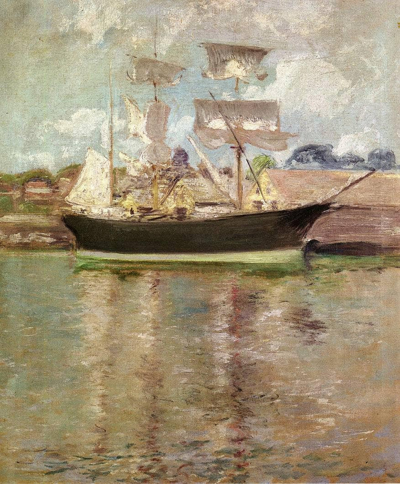 Gloucester Schooner by John Henry Twachtman — Oil Painting Reproduction