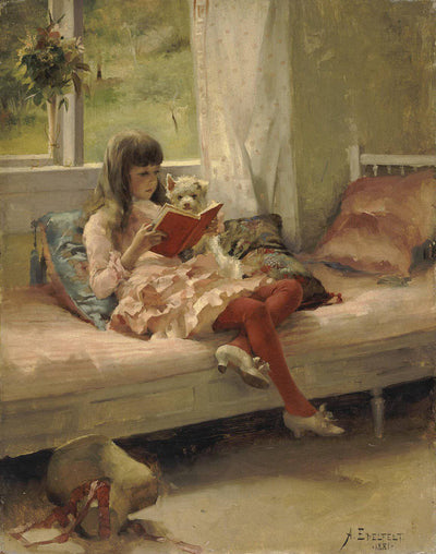 Good Friends (portrait of the Artist's Sister Bertha Edelfelt) in study