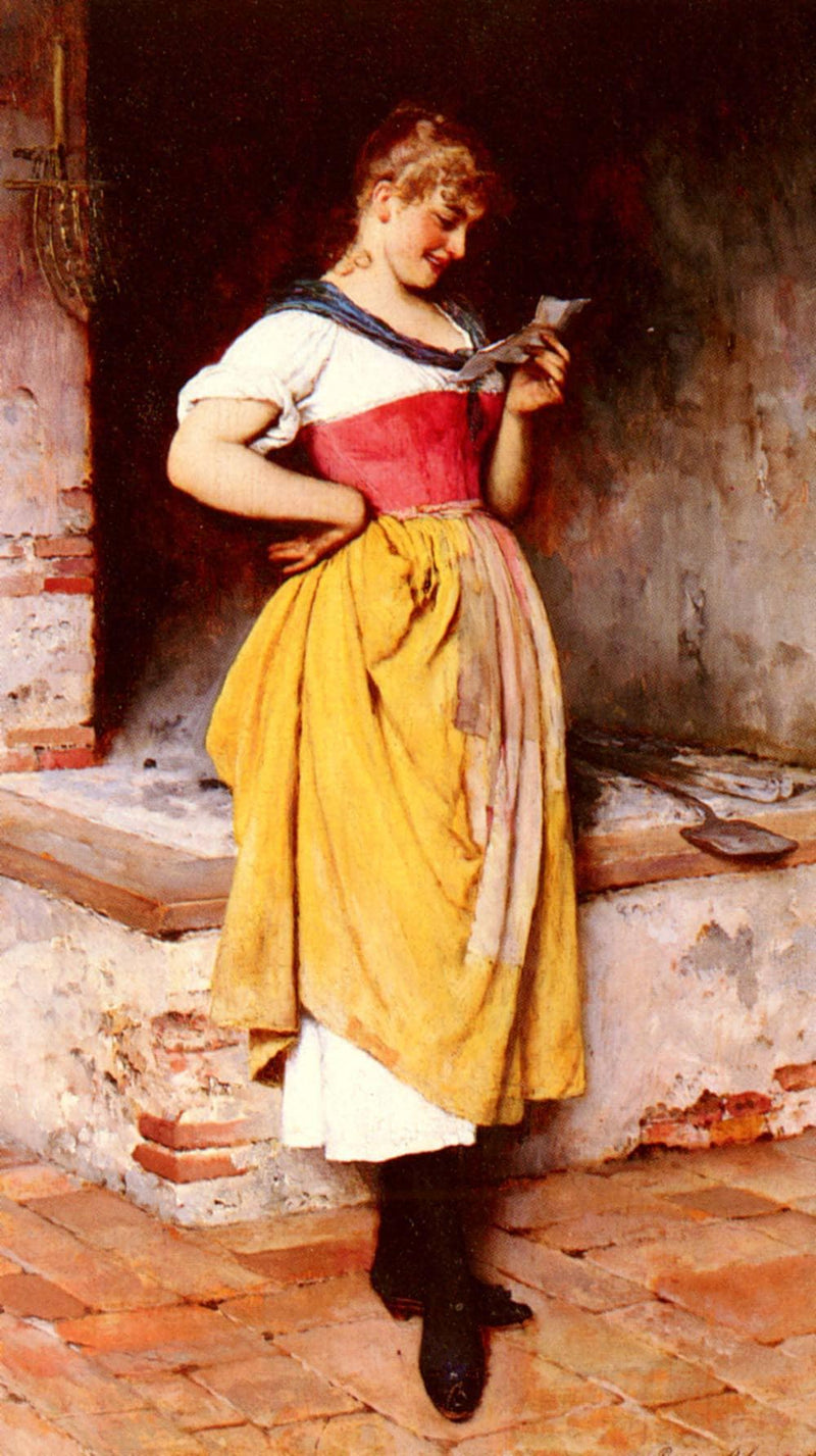 Good News by Eugene de Blaas — Oil Painting Reproduction