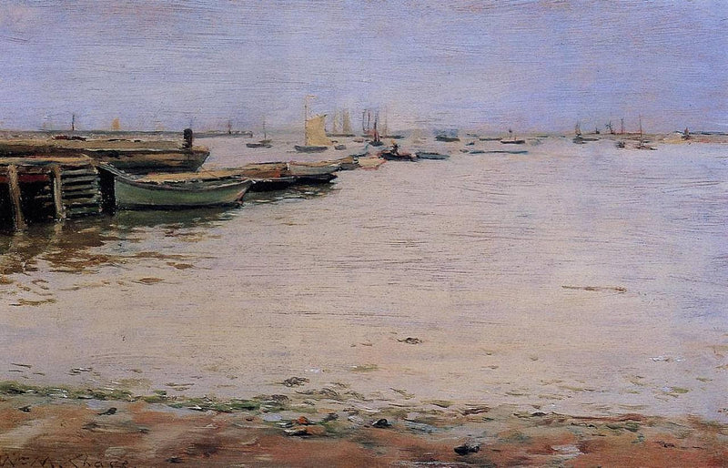 Gowanus Bay (aka Misty Day, Gowanus Bay) by William Merritt Chase — Oil Painting Reproduction