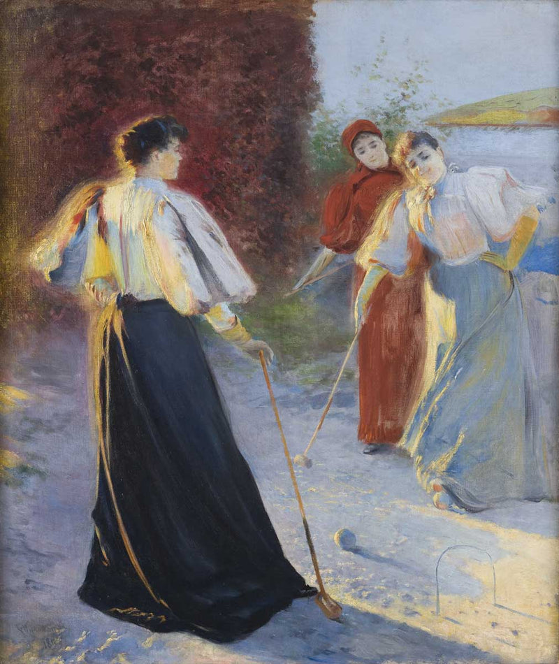 Play In The Krotte by Leon WyczóÅkowski — Oil Painting Reproduction