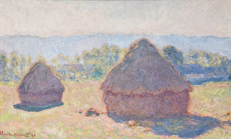 Grainstacks, Bright Sunlight by Claude Monet — Oil Painting Reproduction