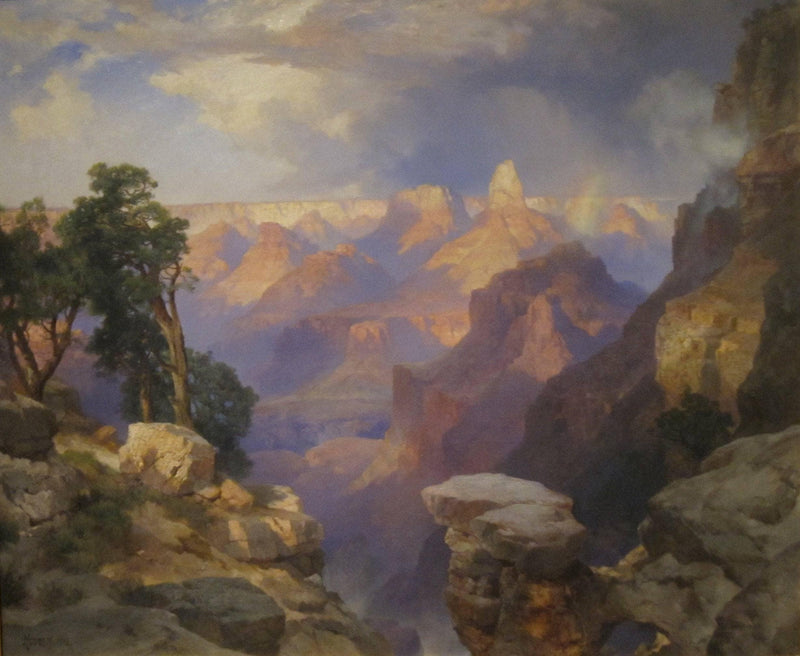 Grand Canyon with Rainbow by Thomas Moran — Oil Painting Reproduction