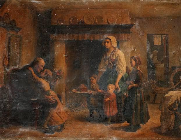 Grandpa's Day by Jules Breton — Oil Painting Reproduction