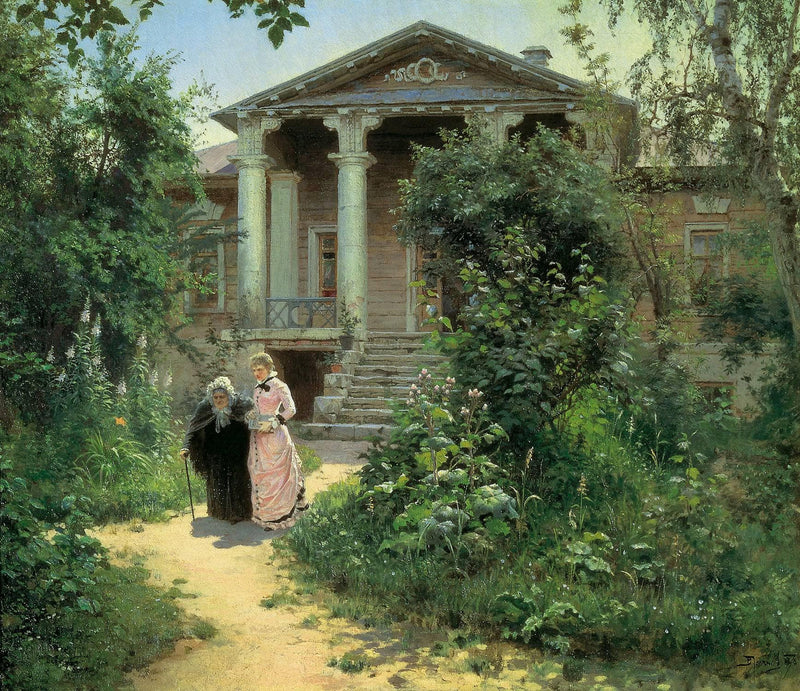 Granny's Orchard by Vasily Polenov — Oil Painting Reproduction