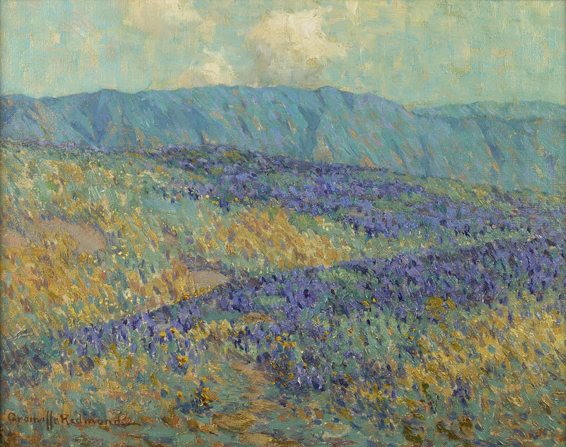 Blue Flowers by Granville Redmond — Oil Painting Reproduction