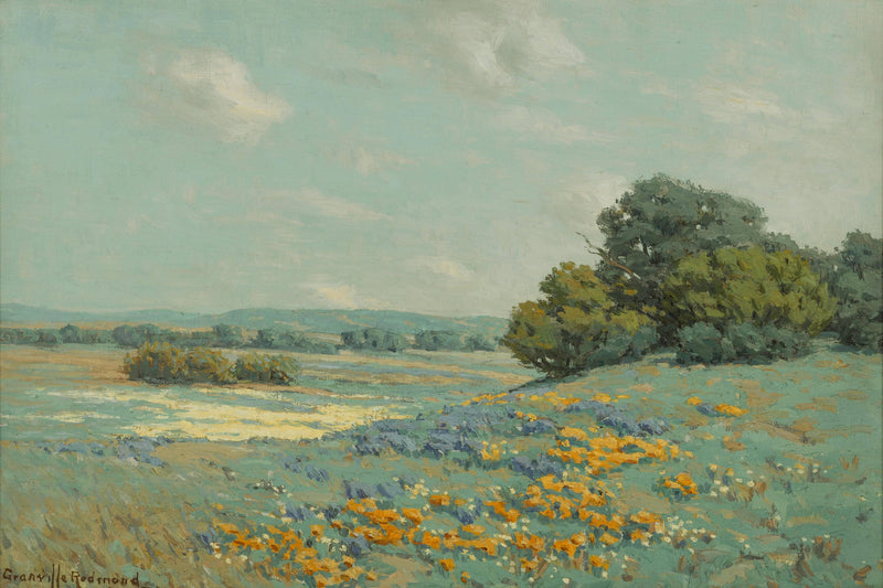 California Poppy Field by Granville Redmond — Oil Painting Reproduction