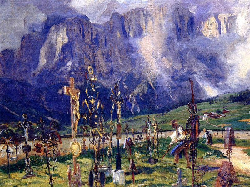 Graveyard in the Tyrol by John Singer Sargent — Oil Painting Reproduction