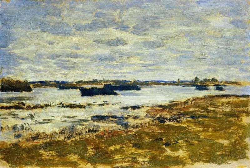 Gray day. The swamp. by Isaac Levitan — Oil Painting Reproduction