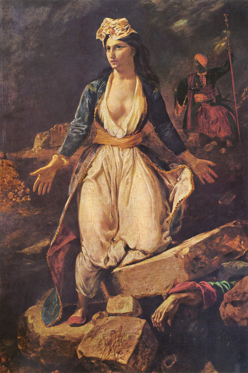 Greece expiring on the Ruins of Missolonghi by Eugene Delacroix — Oil Painting Reproduction