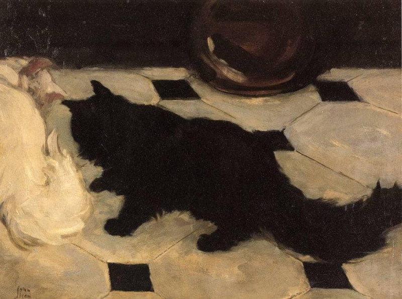 Green's Cat by John French Sloan — Oil Painting Reproduction