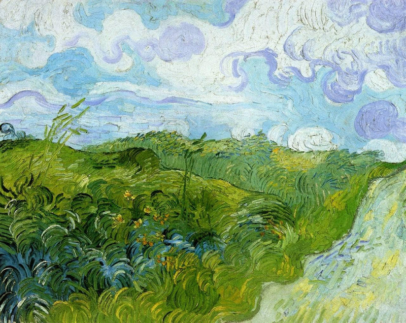 Green Wheat Fields by Vincent van Gogh — Oil Painting Reproduction