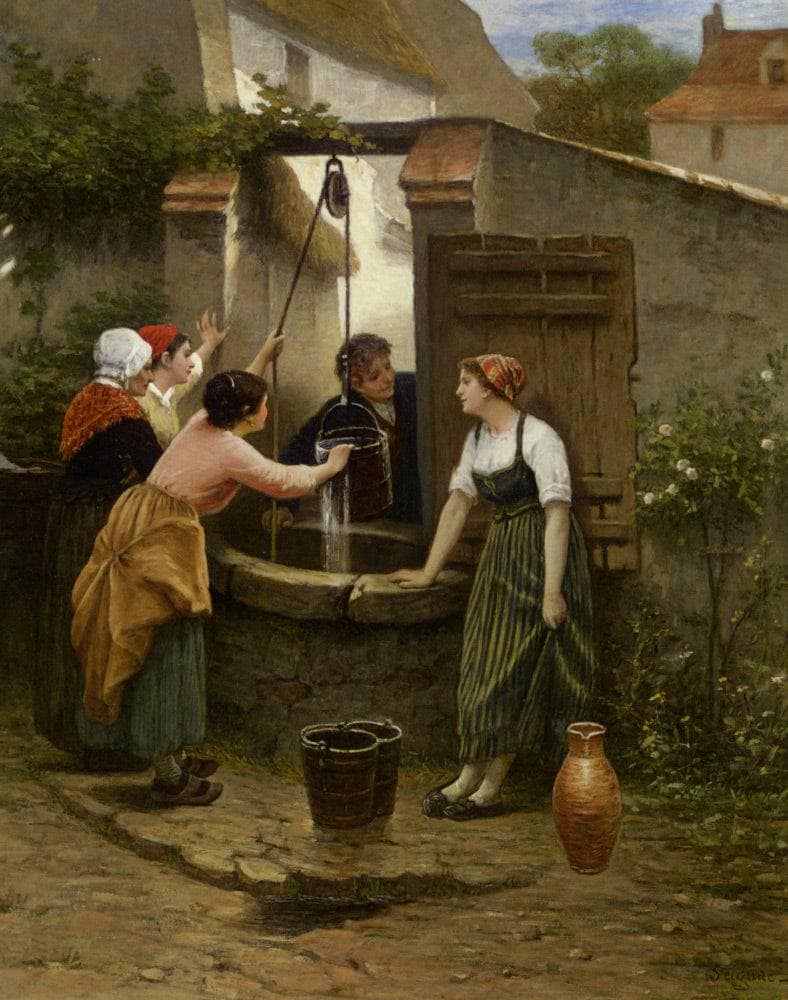 By the Well by Guillaume Seignac — Oil Painting Reproduction
