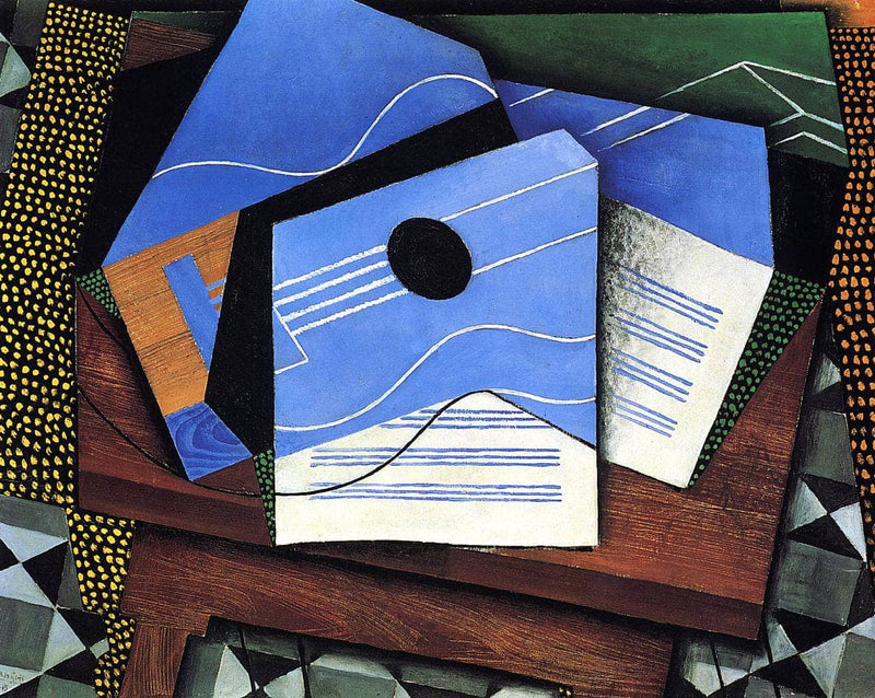 Guitar on a Table by Juan Gris — Oil Painting Reproduction