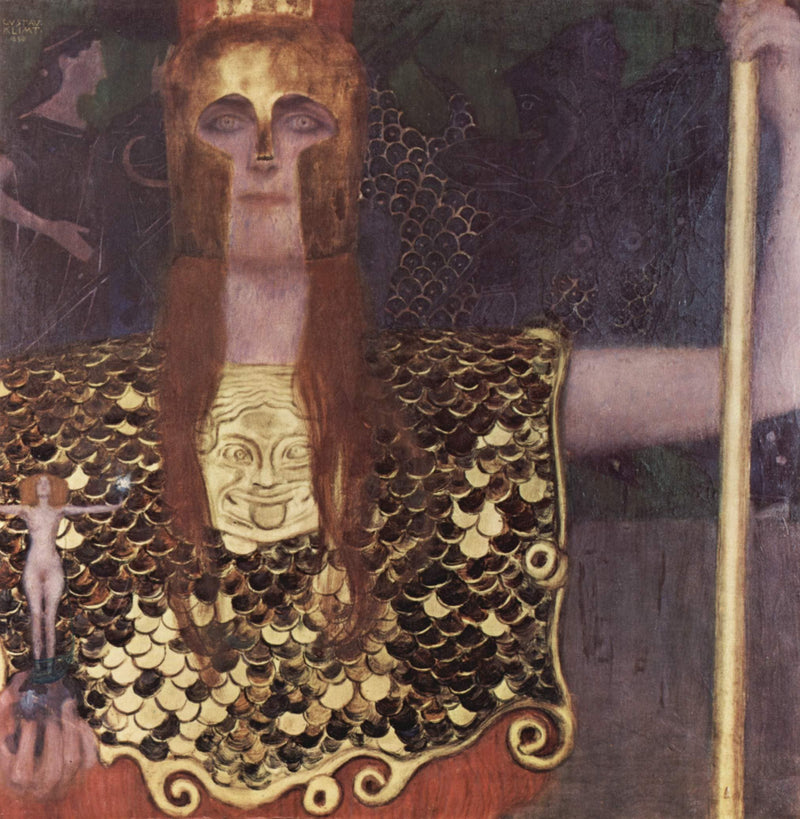 Minerva or Pallas Athena by Gustav Klimt — Oil Painting Reproduction