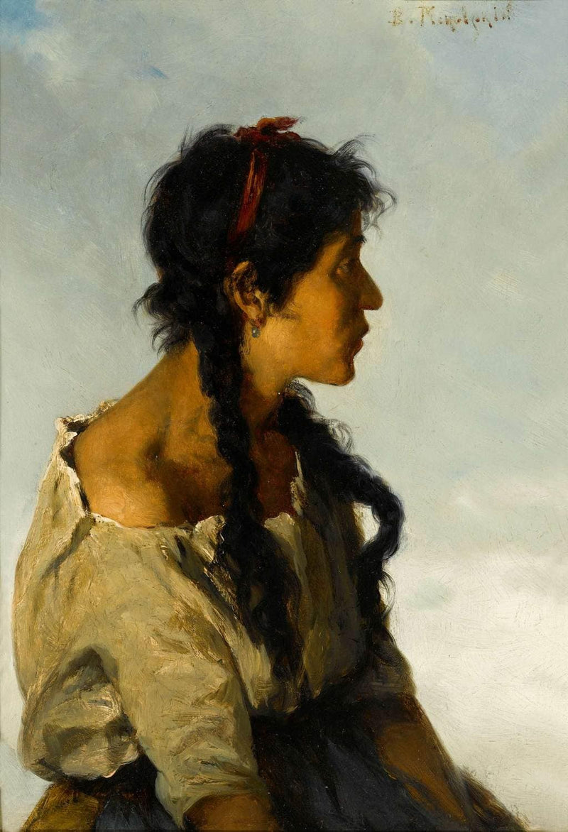 Gypsy girl by Vladimir Makovsky — Oil Painting Reproduction
