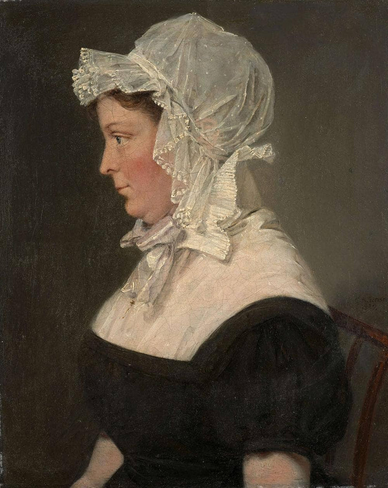 Portrait de Marie-Magdeleine Bille by Christian Albrecht Jensen — Oil Painting Reproduction