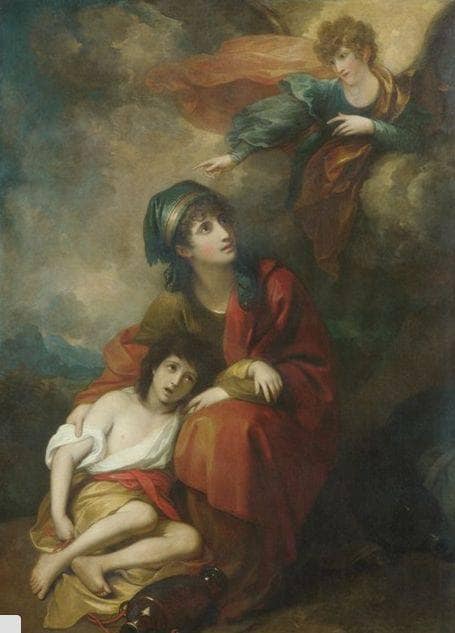 Hagar and Ishmael by Benjamin West — Oil Painting Reproduction