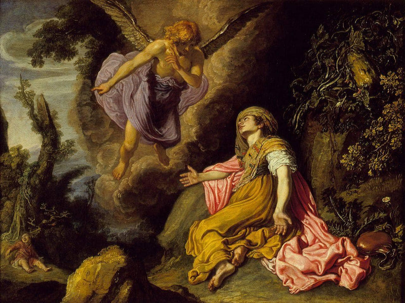 Hagar and the Angel by Pieter Lastman — Oil Painting Reproduction