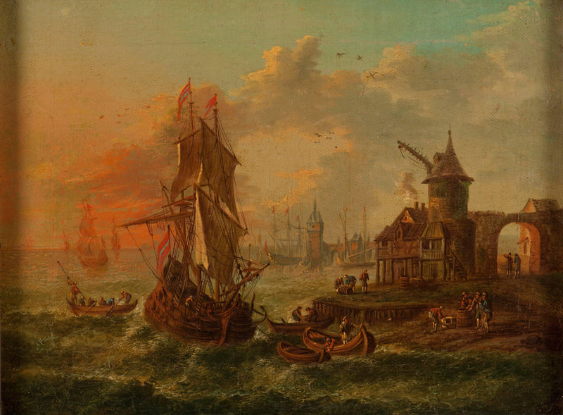 Hamn by Abraham Storck — Oil Painting Reproduction