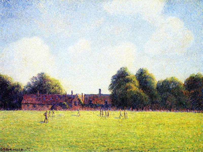 Hampton Court Green, London by Camille Pissarro — Oil Painting Reproduction