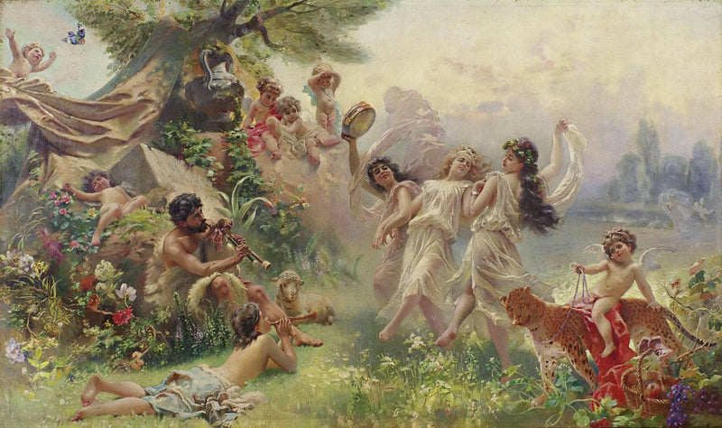 Happy Arcadia by Konstantin Makovsky — Oil Painting Reproduction