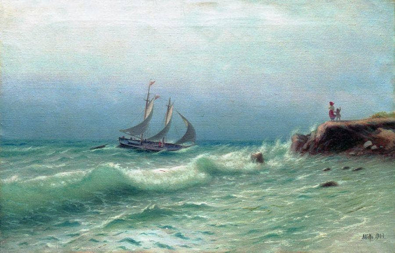 Happyness of meeting by Lev Lagorio — Oil Painting Reproduction
