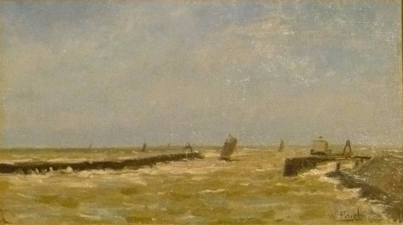 Harbor Entrance Ostend by Alfred William Finch — Oil Painting Reproduction