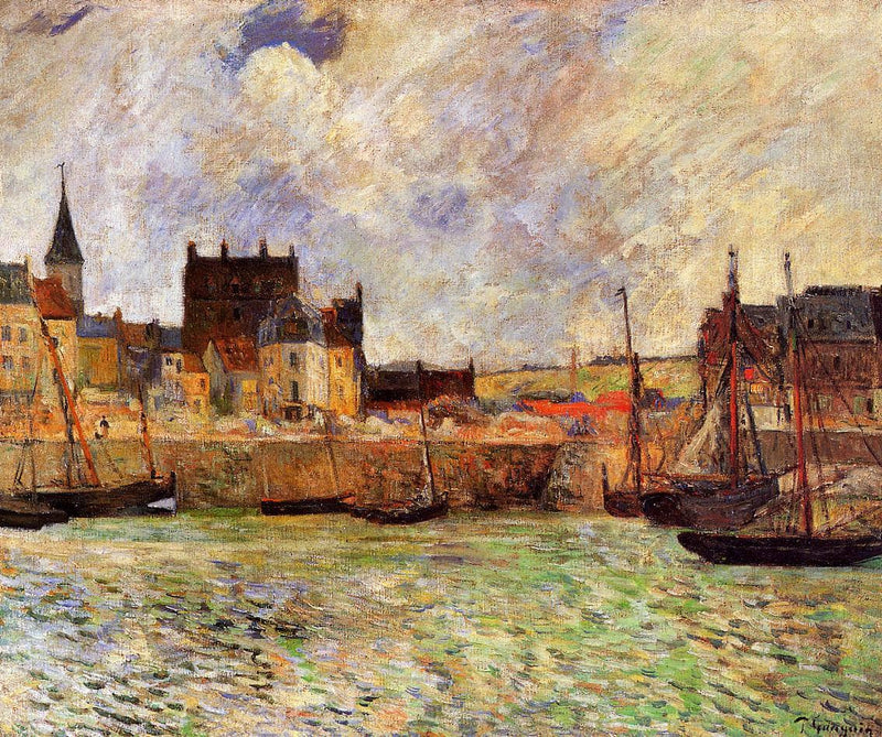 Harbour Scene, Dieppe by Paul Gauguin — Oil Painting Reproduction