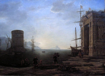 Harbour view at sunrise in apartment