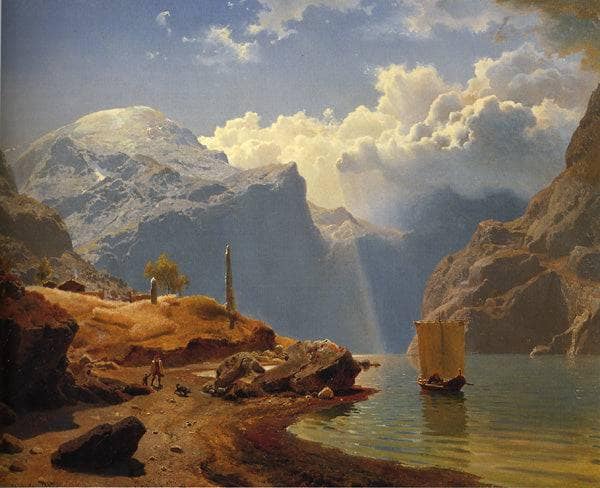 Hardanger Fjord by Hans Gude — Oil Painting Reproduction