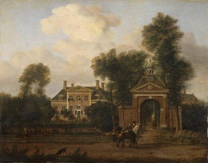 Harteveld house on the Vecht in Utrecht by Adriaen van de Velde — Oil Painting Reproduction
