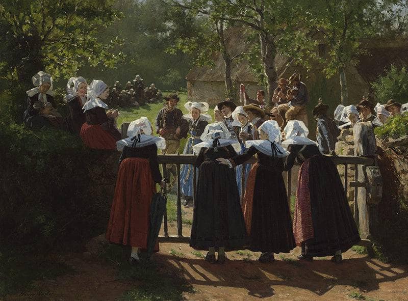 Harvest festival by Henry Mosler — Oil Painting Reproduction