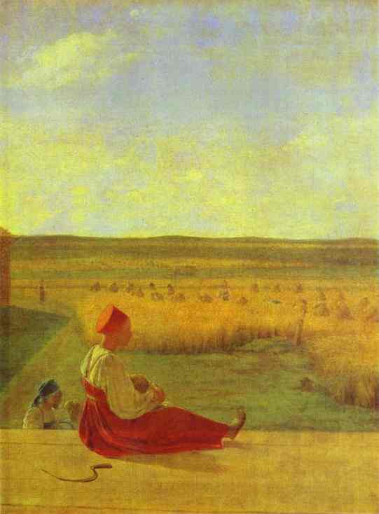 Harvesting. Summer by Alexey Venetsianov — Oil Painting Reproduction