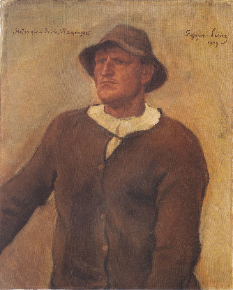 Haspinger - Studie Zur Zweiten Figur Von Rechts by Albin Egger-Lienz — Oil Painting Reproduction
