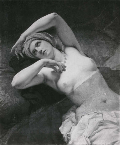 Odalisque in kitchen