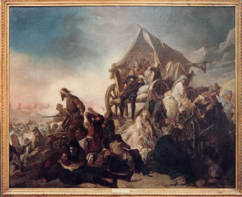 Scene of plunder after the battle by Francesco Hayez — Oil Painting Reproduction