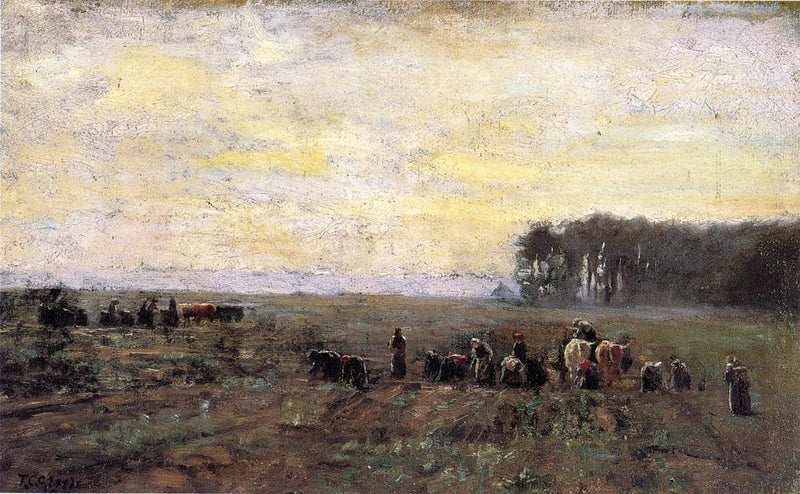 Haying Scene by T. C. Steele — Oil Painting Reproduction