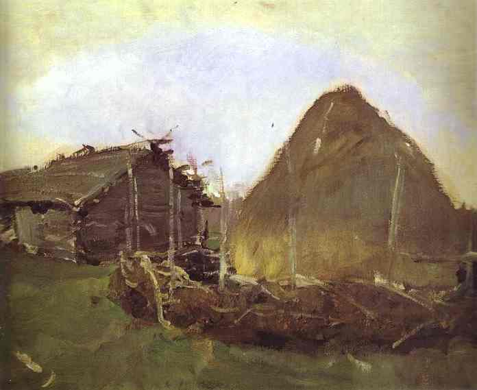 Haystack by Valentin Serov — Oil Painting Reproduction