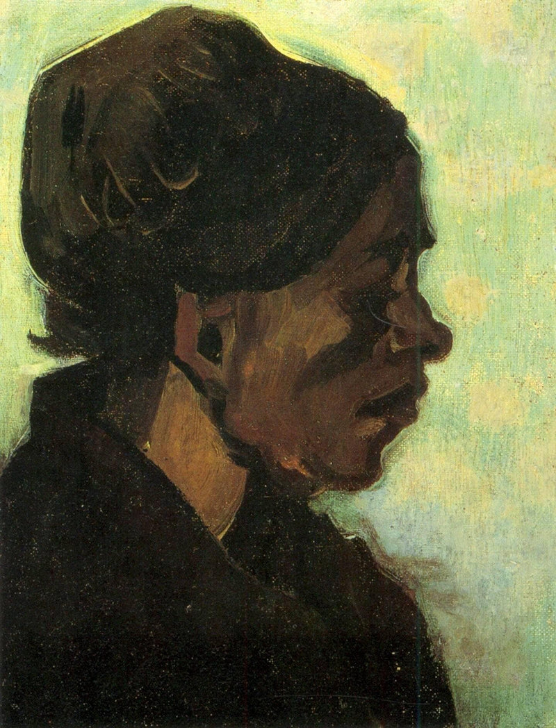 Head of a Brabant Peasant Woman with Dark Cap by Vincent van Gogh — Oil Painting Reproduction