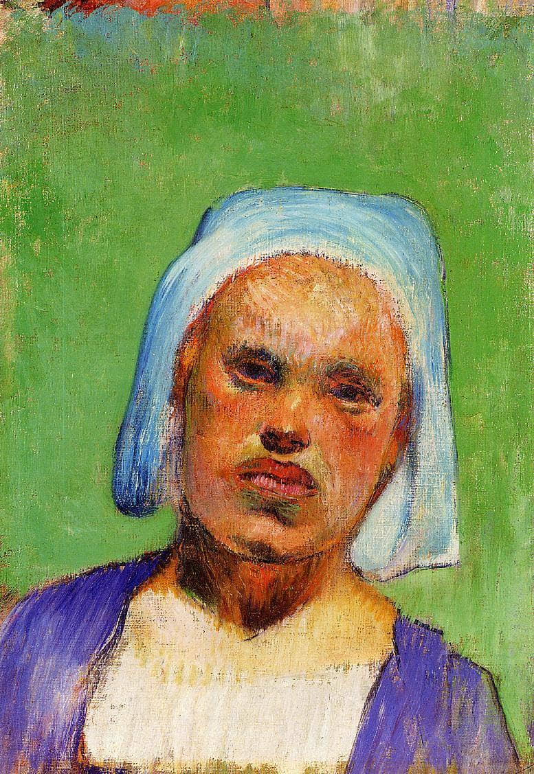 Head of a Breton (Marie Louarn) by Paul Gauguin — Oil Painting Reproduction