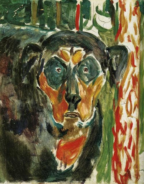 Head of a Dog by Edvard Munch — Oil Painting Reproduction