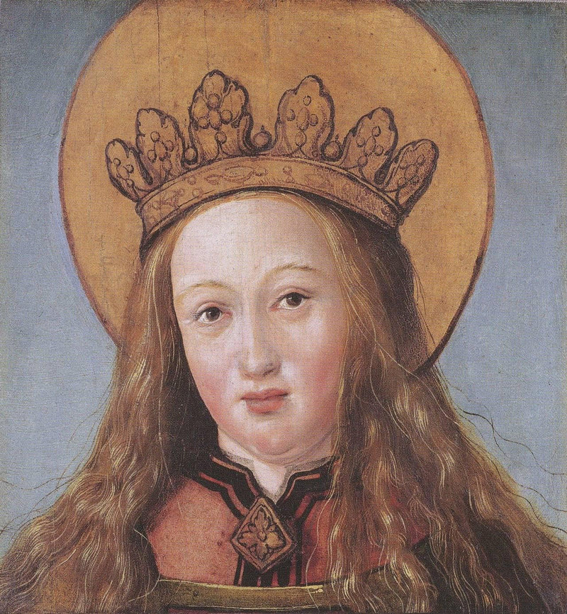 Head of a Female Saint by Hans Holbein the Younger — Oil Painting Reproduction
