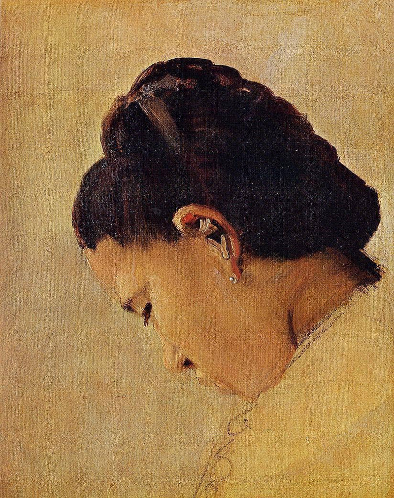 Head of a Girl by Georges Seurat — Oil Painting Reproduction