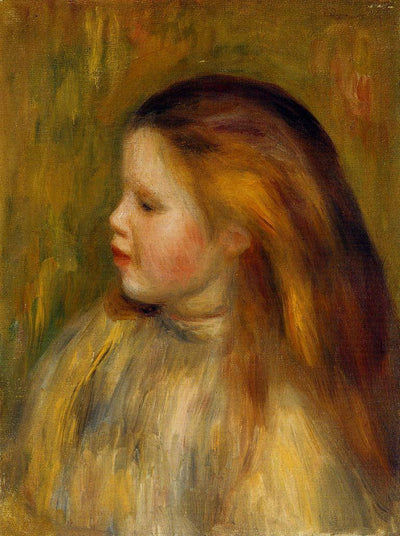 Head of a Little Girl in Profile in living room