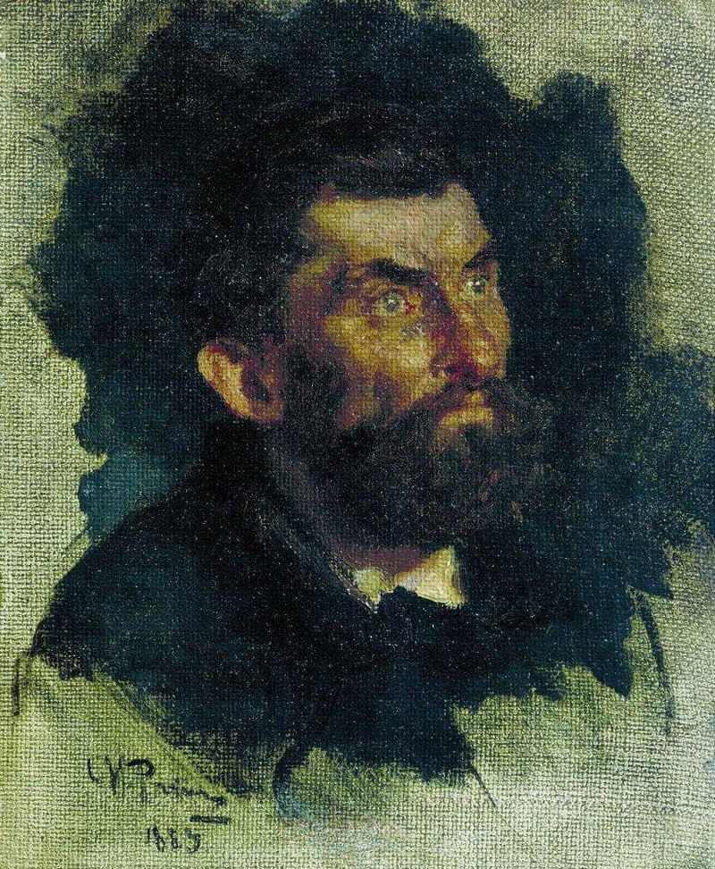Head of a Man by Ilya Repin — Oil Painting Reproduction