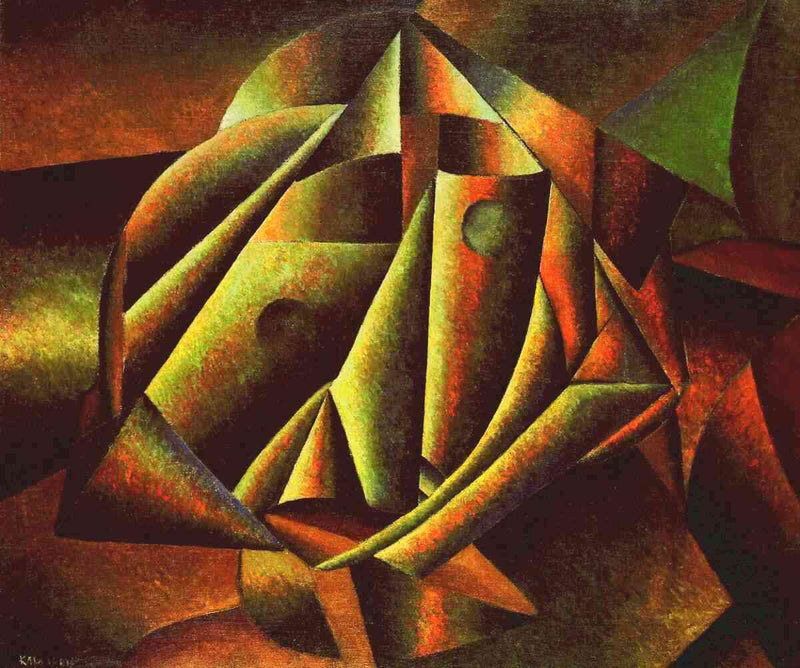 Head of a Peasant Girl by Kazimir Malevich — Oil Painting Reproduction